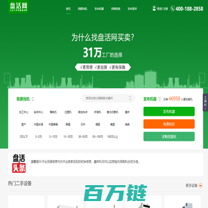 「盘活网」二手设备-CNC加工中心-注塑机-冲床-折弯机-二手机械设备网